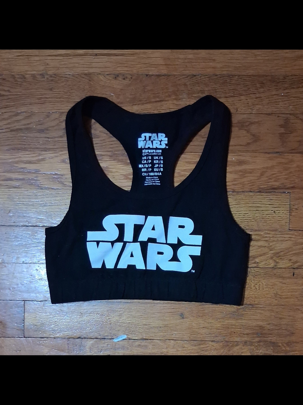 Star Wars Black & White Racerback Sports Bra